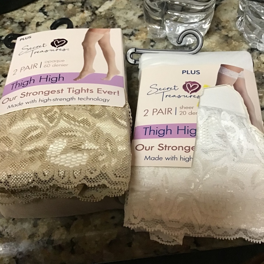 Ladies plus size thigh high stockings